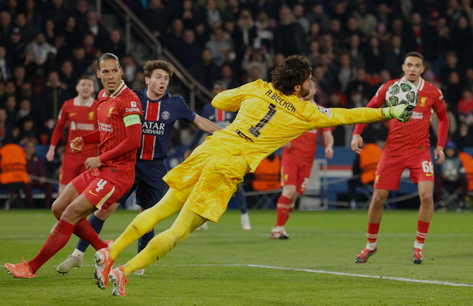 Liga Champions : Paris Saint-Germain 0-1 Liverpool, Alisson Tampil Gemilang di Bawah Mistar